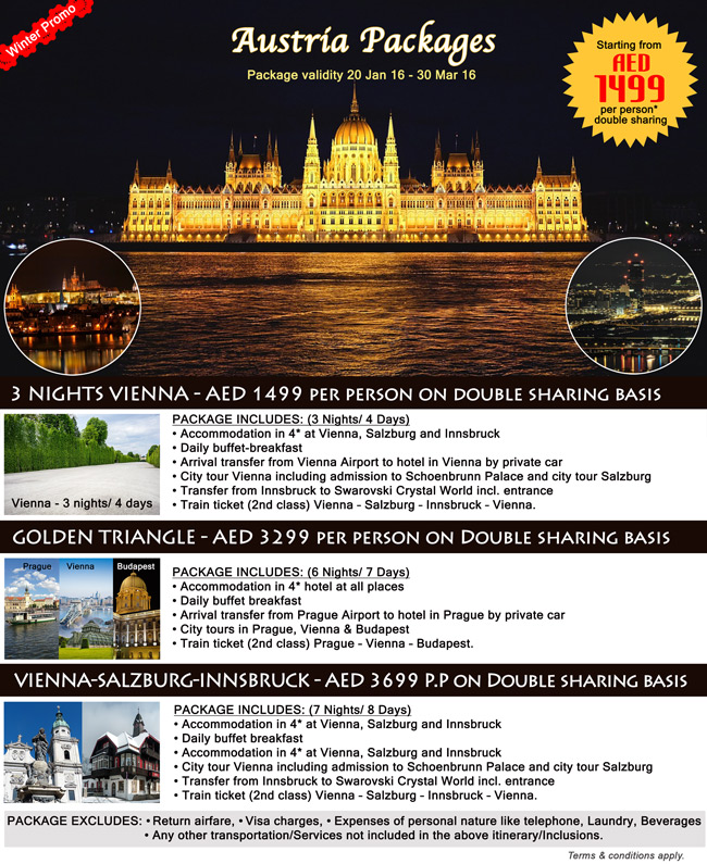 Winter Promo - Austria Packages 4* Hotel Accommodation